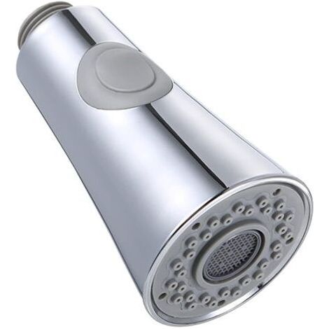 Tête de robinet d'évier de cuisine Tête de pulvérisation extractible à 2 fonctions avec pièces de rechange pour clapet anti-retour Connexions G1/2 Chrome poli (1/3)