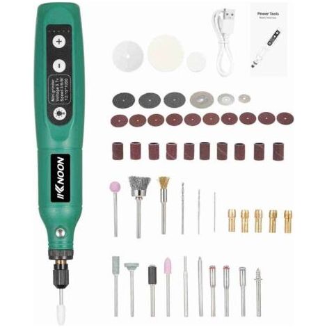 Mini outil rotatif sans fil, 5 vitesses ajustables, USB sans fil, portable, multifonctionnel et compact pour le polissage de la jade et des ongles (1/5)