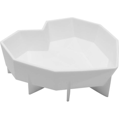 Weiße Silikon-Herzform in Diamantform für Schokolade, Fondant, Kuchen und selbstgemachtes Gebäck – Weißes Set (1/5)