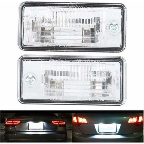 Éclairage pour plaque d'immatriculation, Feux 8E0807430A 8E0807430B feu de plaque d'immatriculation adapté pour A3 A4 A5 A6 C6 A8 D3 Q7 RS4 (1/4)