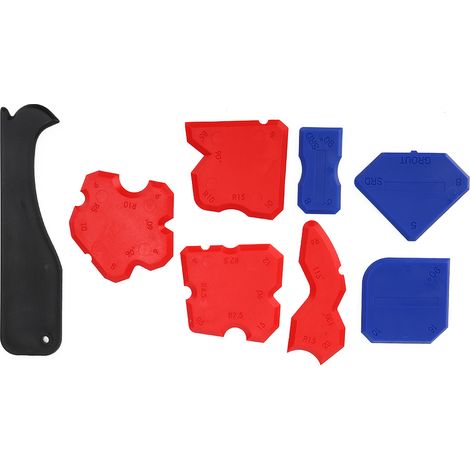 8-teiliges Silikon-Dichtstoff-Spachtel-Spachtel-Schaber-Knetmasseentferner-Handwerkzeugset (1/5)