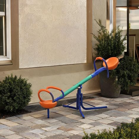 Balancelle métallique pour enfants avec rotation 360° et base (1/5)