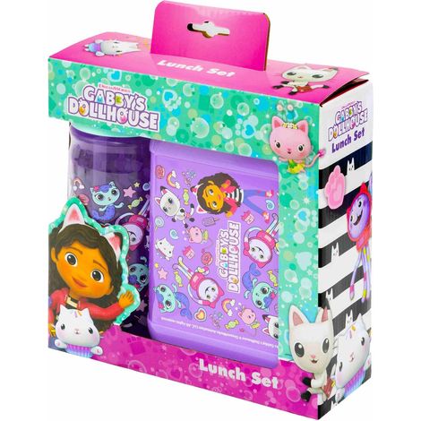 Set regalo Gabby's Doll con borraccia e portapranzo