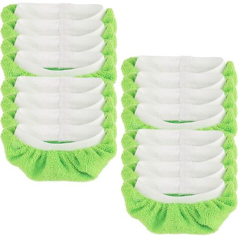 Lingettes lavables pour nettoyeur vapeur portatif (vertes) (1/5)
