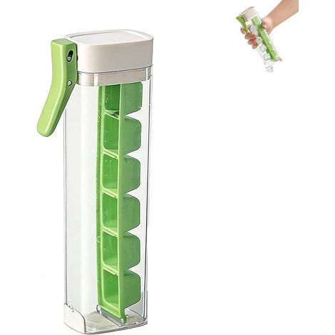 Un bac à glaçons en verre avec couvercle, moule silicone facile (1/5)