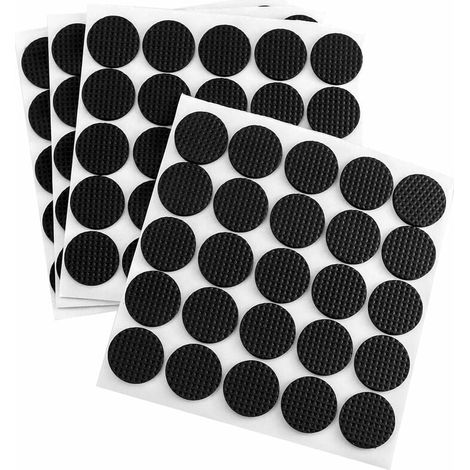 Patin Antiderapant Caoutchouc, Patins de Protection Autocollantspour Pieds de Meubles, Φ25mm x 3mm, 100 Pièces,Patin pour meuble (1/5)