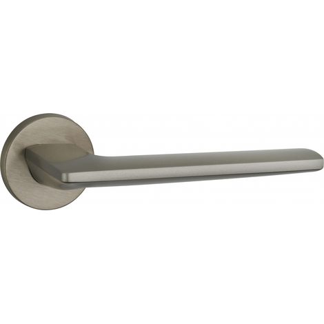 THIRARD - Paire de béquilles Boston pour porte, carré 7mm, nickelé satiné - THIRARD (1/5)