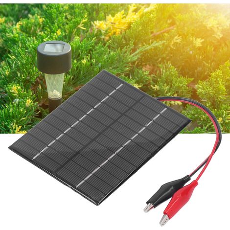 DIY-Solarpanel mit 2W 12V polykristallinem Siliziumpanel, Solarladepanel, Solar-Epoxidplatte + Klemmen (1/5)