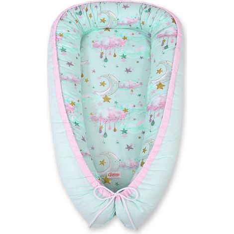 Baby Cocoon, double-face, box, fasciatoio, Premium BOBONO - lune di menta (1/5)