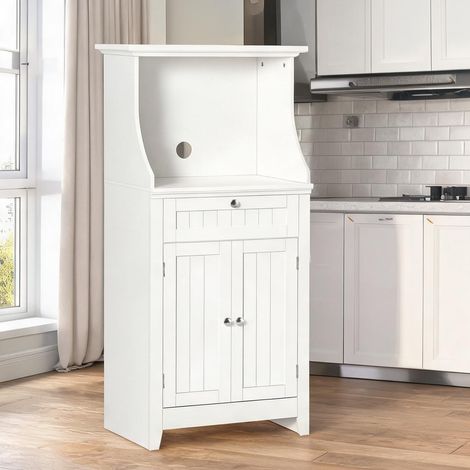 Buffet bianco en MDF 60 x 40 x 122,5 cm (1/5)
