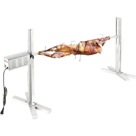 QPMR Kit de rôtissoire – Trépied électrique en acier inoxydable de 132,1 cm, rôtissoire à broche pour cochon, agneau, feu de camp de 68 kg (1/5)