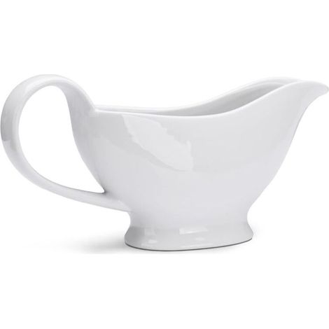 Weiße Soßenschüssel 250 ml, Porzellan-Saucentopf, kleine Soßenschüssel mit glattem Griff, Keramik-Soßenschüssel für Vinaigrette, Bratensaft, Sahne, Abendessen, Restaurants, Partys (1/2)