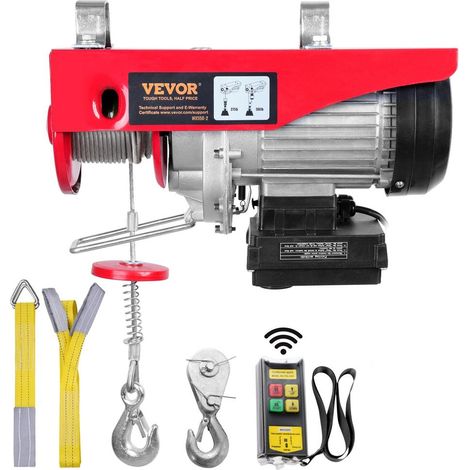 Pour Garage Atelier et Usine Treuil Électrique 250 kg Levage Rapide 10 m/min Câble Acier 12 m Commande sans Fil 510W (1/5)