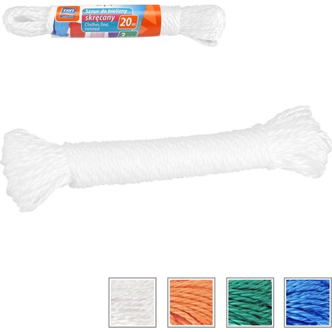 Cuerda de tender trenzada de 20 m y 3 mm de grosor. (1/5)