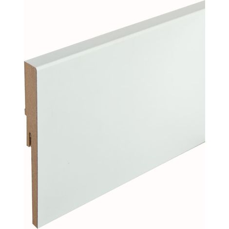 Lot de 5 - Plinthe droite blanche 12 cm x 240 cm