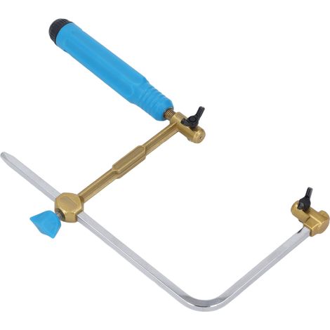 Scie à cadre portative 100 mm avec 8 lames, scie à métaux pour bois dur, plastique et métal fin (1/5)