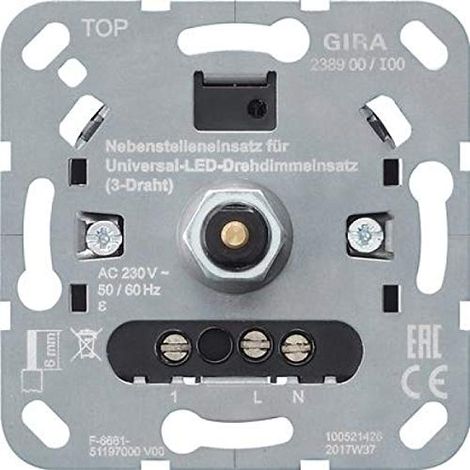 GIRA 238900 SYSTÈME 3000 INVERSEUR ROTATIF POUR VARIATEUR D'INTENSITÉ À 3 FILS