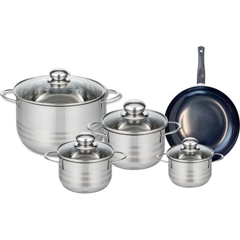 Ensemble de 1 Poêle de cuisson 20 cm et 4 faitouts 12, 14, 16 et 24 cm Elo Prima Brillant (1/5)