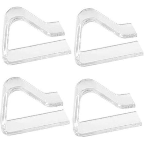 Plastik-Tischdeckenklammern, 4 Stück Rutschfeste Tischdeckenklammern, Transparente Klammern zur Befestigung von Tischdecken, Tischdeckenbefestigungen für Hochzeit, Picknick, Restaurant, Garten (1/5)