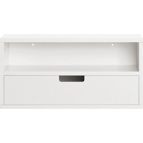 SoBuy Floating Nightstand Wall-mounted Bedside Table,NKD03-W (1/5)
