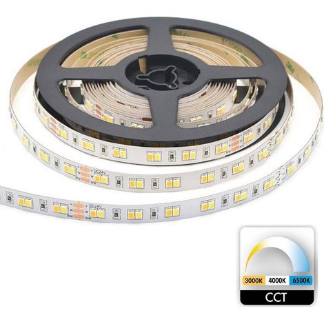 TRADE SHOP - Striscia 980led 55w Cct Da 3000k A 6500k 24v Dimmerabile Strip Adesiva Bobina 5mt - (1/4)