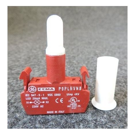 Bloc Led intégré 230V AC/DC blanc pour voyant Ø 22mm GE POWER 197013