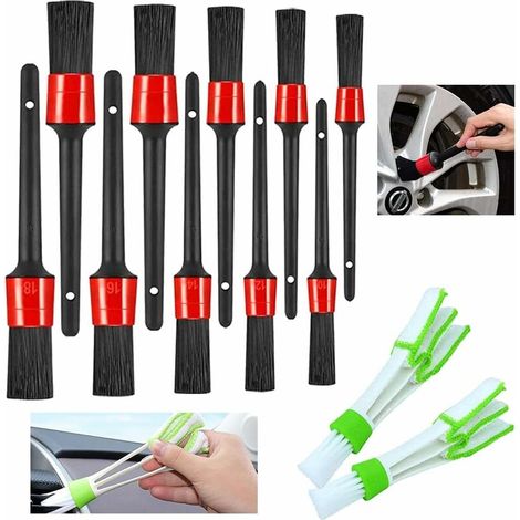 royaluxe - Pinceau Nettoyage Auto,Automatique de Voiture Détail Brosse,Pinceau Nettoyage Voiture,Nettoyage des Roues Moteur,Brosse de Nettoyage Voiture Microfibres (1/5)