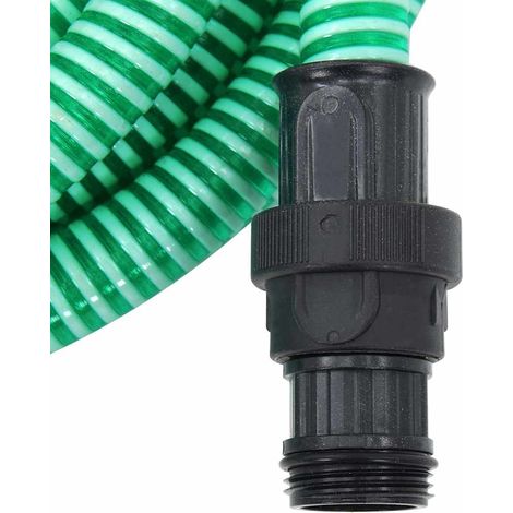 Maison Exclusive - Tuyau d'aspiration avec raccords en PVC vert 1" 10 m PVC (1/5)
