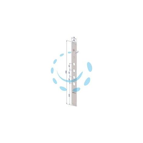 FRONTALE P/SERRATURE PORTE BLINDATE IN ACCIAIO INOX INT.37 FR2500 - (FR2500XAI37)