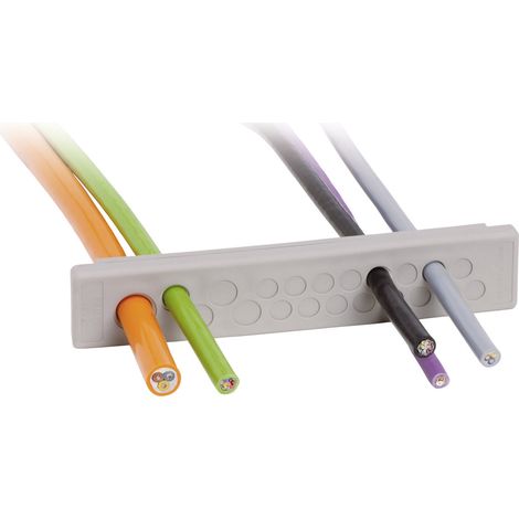 Icotek KEL-DP-E 46/9 Kabeldurchführungsplatte   Klemm-Ø (max.) 12.1 mm  Elastomer Grau 1 St.
