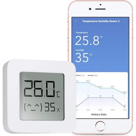 Termometro igrometro Bluetooth, mini termometro igrometro digitale ad alta precisione per interni, monitor Bluetooth di temperatura e umidità per casa, ufficio e cucina