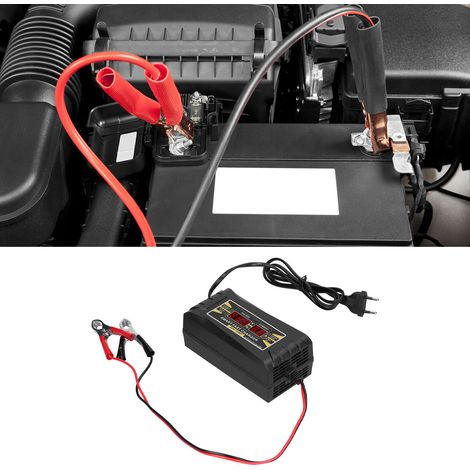 Chargeur rapide intelligent 12 V 6 A pour batteries plomb-acide de voiture avec écran et prise standard européenne (tension 110 V-240 V) (1/5)