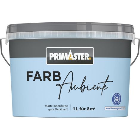 Primaster Farbambiente Wandfarbe matt himmelblau 1 L Innen (1/2)