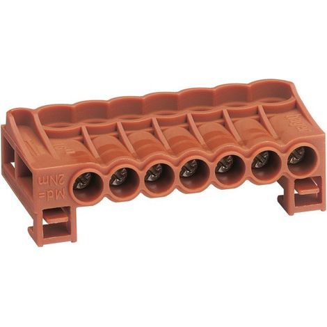 Hager – Bornier d'arrivée phase a cage 7x2,5mm²-16mm² – 1 pôle – Connexion vis – Intensité 90A – Pour supports sans vis