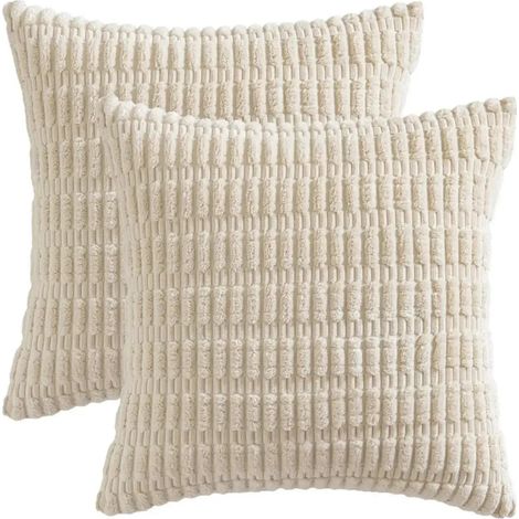 Lumière en velours large coussin rouge coussin beige 2 pièces (1/5)