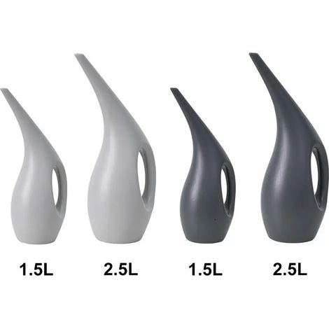 Arrosoir de jardin en plastique gris clair (1,5 L) et bouilloire d'extérieur (1/4)