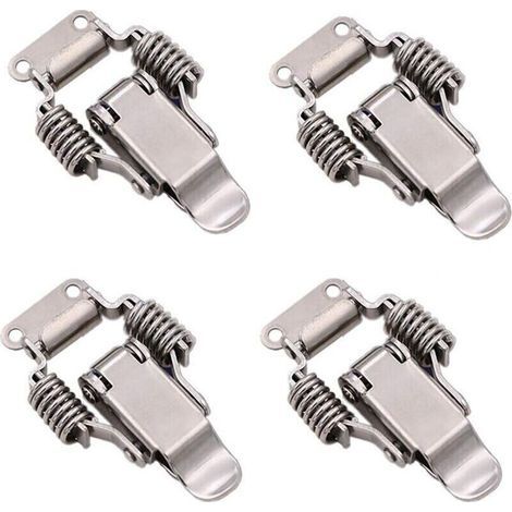 4 pièces Loquet de Serrage en Acier Inoxydable, Outil à Dégagement Rapide pour Boîte, Tiroir et Armoire (1/4)