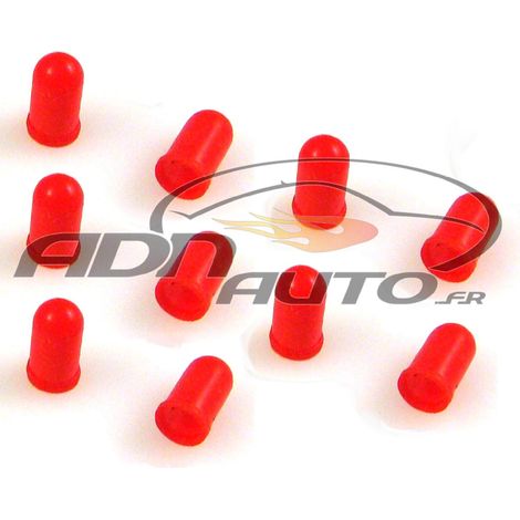 10 Caches Ampoules T5 - Rouge - 5mm pour tableau de bord