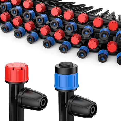 30pcs 1/4" Hose Dripper Sprinkler Sprinkler Head with 360° Adjustable Flow for Plant Watering System (1/5)