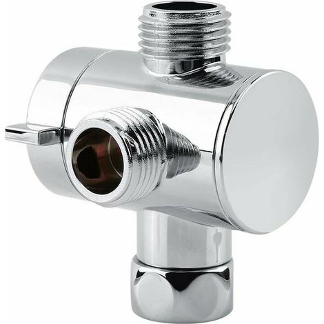 Deviatore multifunzione a 3 vie per soffione doccia, adattatore per soffione doccia per braccio doccia a montaggio, rubinetto di ricambio a T da 1/2" per lavello da cucina -Crezuo