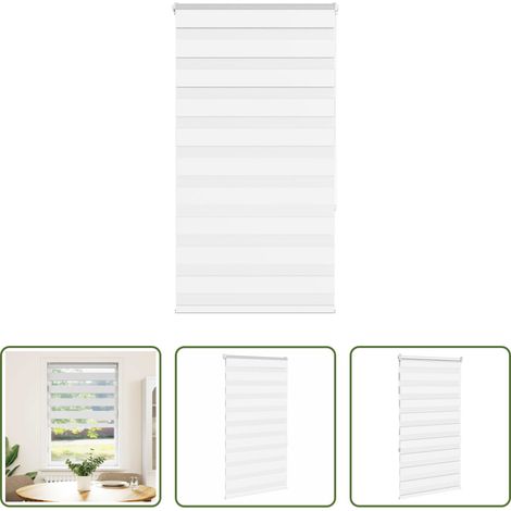 Sichtschutz -  Doppelrollo Weiß 85x150 cm Stoffbreite 80,9 cm Polyester (1/5)