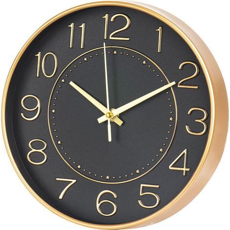 Funkgesteuerte Kinderwanduhr 25 cm – Geräuschlos – Automatische Zeiteinstellung – Für Wohnzimmer, Küche, Büro (1/5)