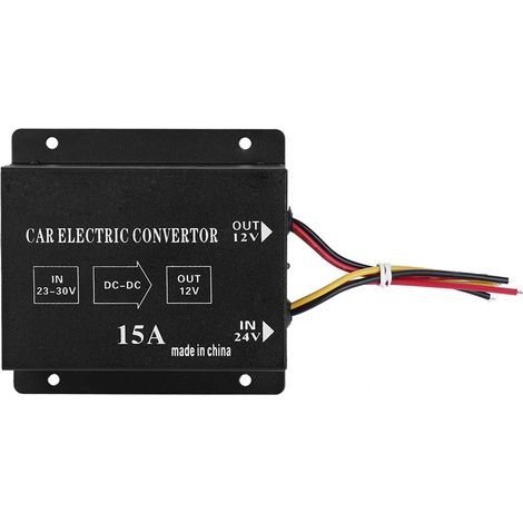 Transformateur abaisseur, Transformateur Abaisseur de Tension de Convertisseur de ,Puissance de Convertisseur de Puissance de Camion de Voiture 24V(24v à 12v / 15A / 180w) (1/5)