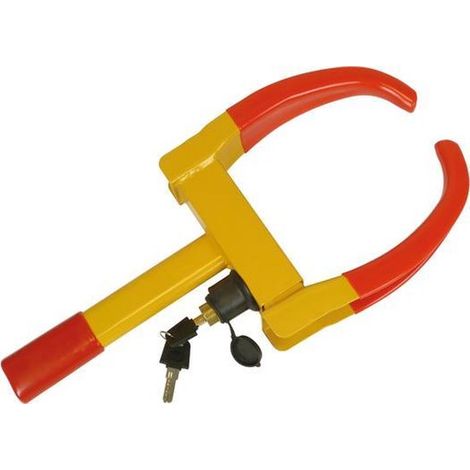 Sabot de roue universel – Ajustable pour jantes de 13 à 21 pouces – Pour voiture, remorque, caravane et camping‑car – Sécurité de stationnement (1/4)