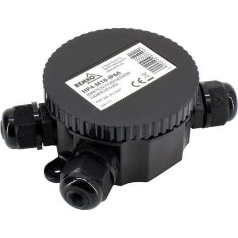 Hermetisch abgedichtetes Aufputzgehäuse mit IP66-Verschraubungen Bemko E04-HP4-M16-IP66 (1/4)