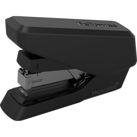 Agrafeuse sans bourrage, capacité de 40 feuilles - Agrafeuse manuelle antibactérienne demi-bande EasyPress LX860 - Utilisable à la fois avec des agrafes 24/6 mm et 26/6 mm - Noir (1/5)