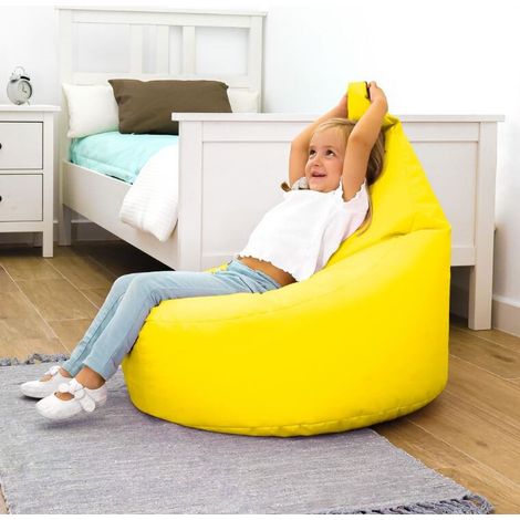 Pouf Fauteuil Similicuir Indoor Jaune Happers Enfant Jaune