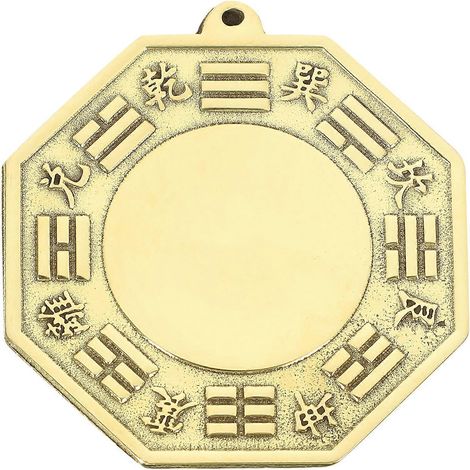 Ornement miroir en laiton de style chinois à huit diagrammes, décoration suspendue en laiton (1/5)