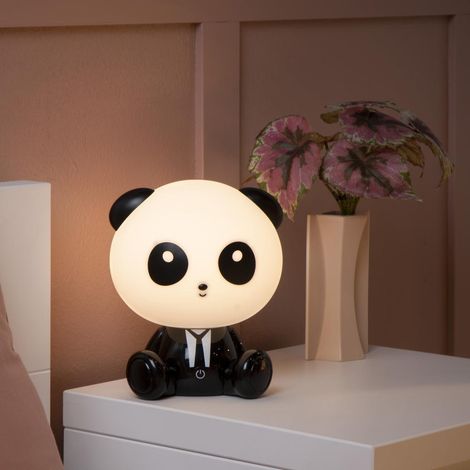 Lucide DODO PANDA - Tischlampe Kinderzimmer - LED 3 StepDim - 1x3W 4000K - Schwarz (1/5)