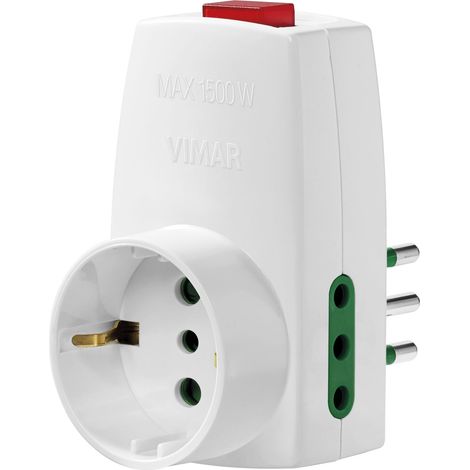 VIMAR - 0P00330.B Adattatore S11+2P11+P30+interrut. bianco